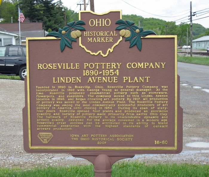 Roseville Pottery Ohio historical marker