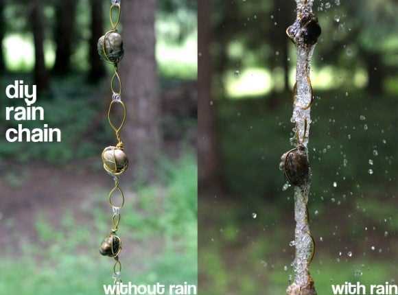 Enhancing Rainwater Flow with Artful Drains: Wooden Rain Chains