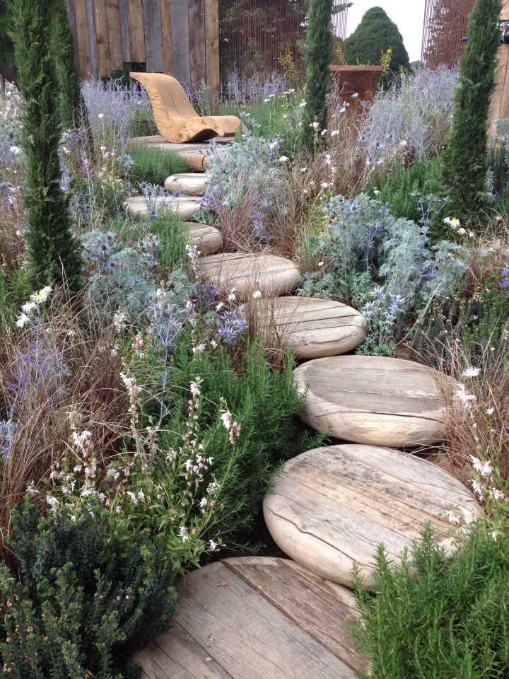 Create a Whimsical Garden Path with Wooden Stepping Stones
