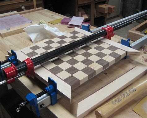 A Woodworker Makes Wooden Checkerboards