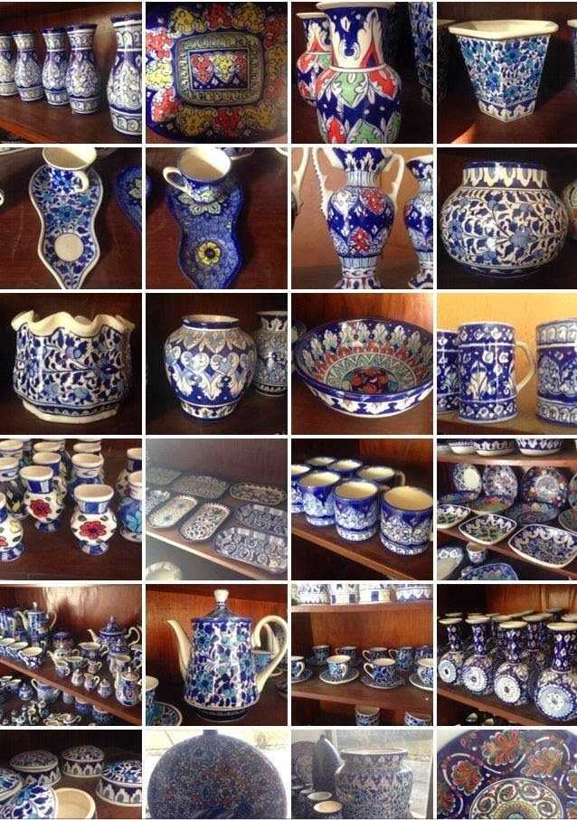 What is blue pottery called