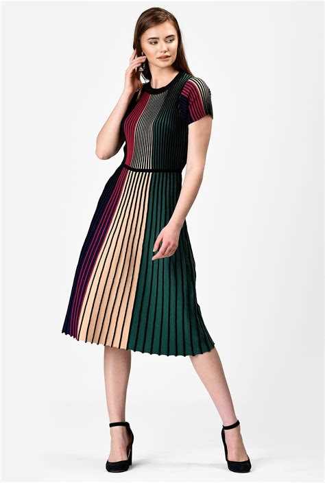 A line knit dress