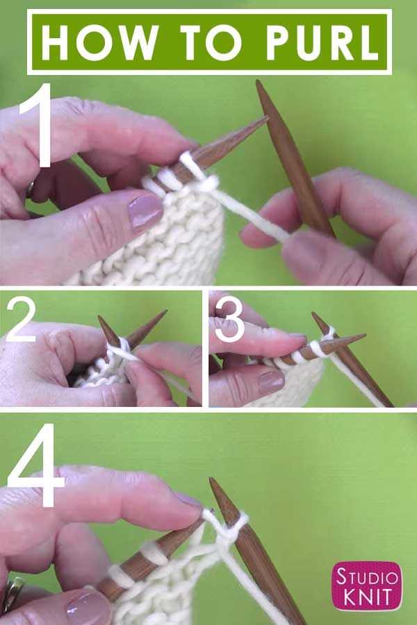 Step 2: Holding the knitting needles