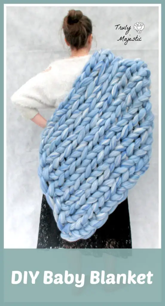How much yarn do I need for an arm knitting blanket?