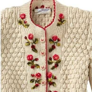 Learn how to embroider on a knitted sweater