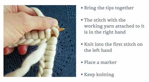 Learn how to join in the round in knitting