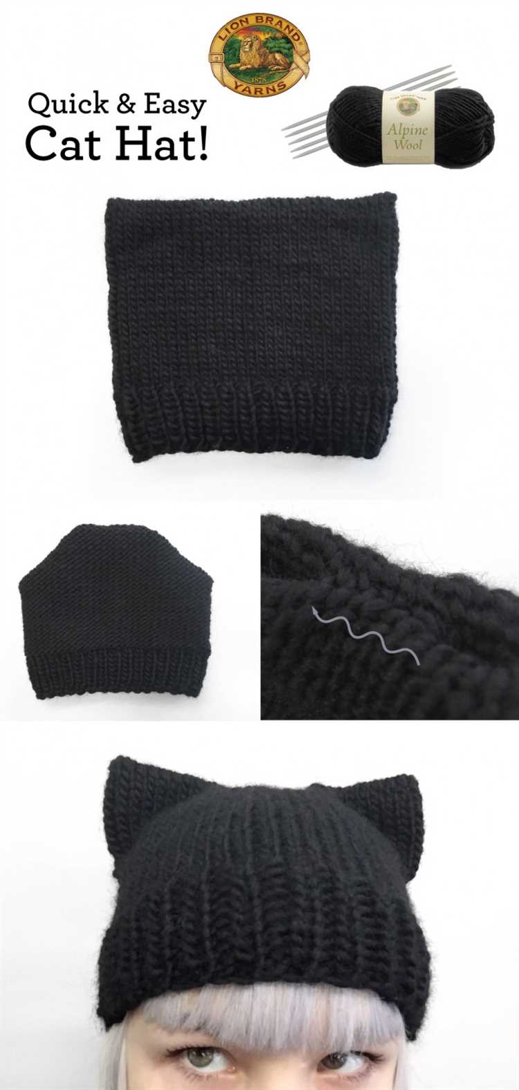 Learn how to knit a cat hat