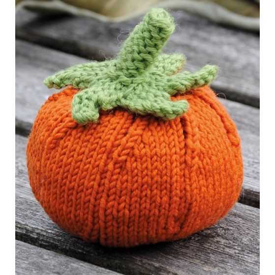Learn how to knit a pumpkin