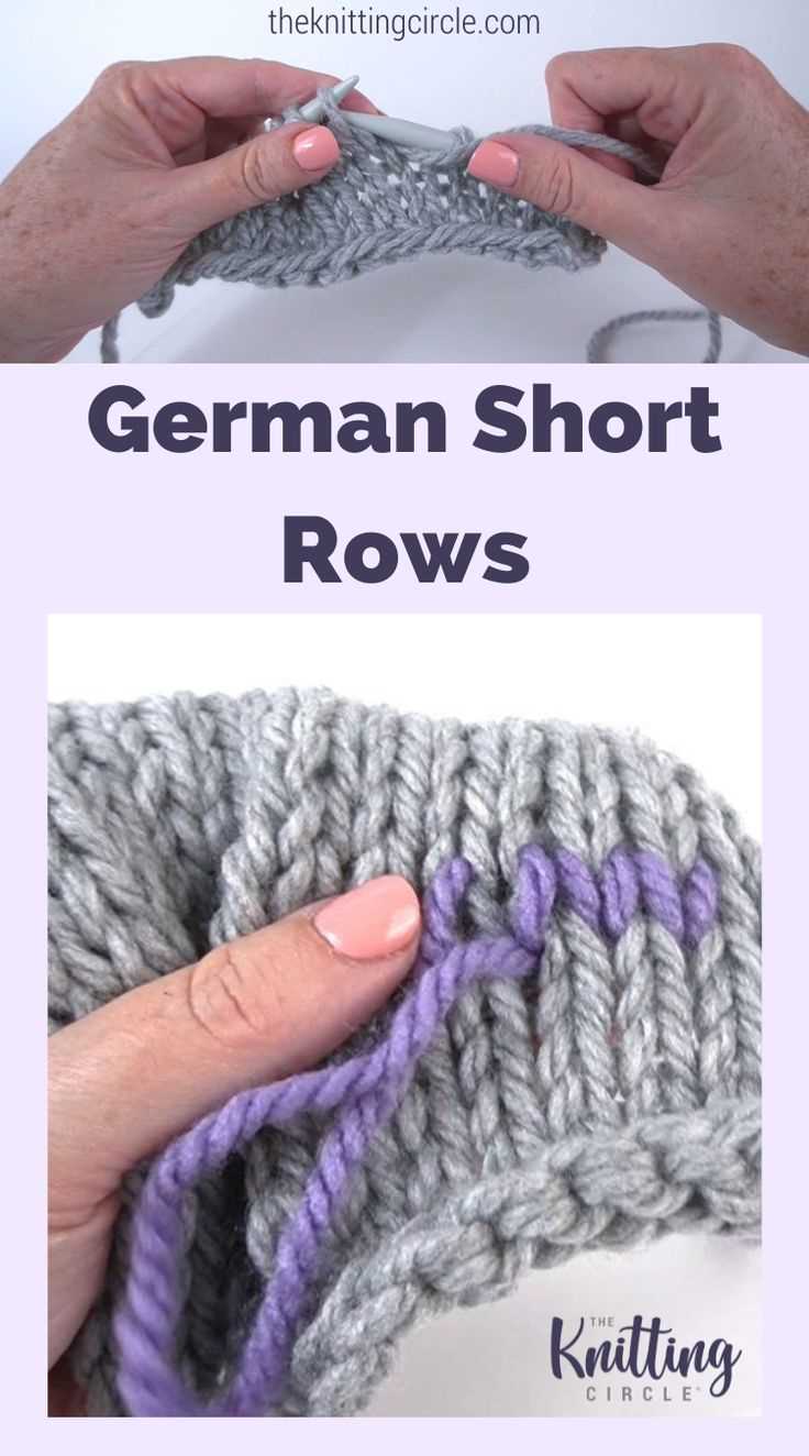 Knitting German Short Rows in the Round