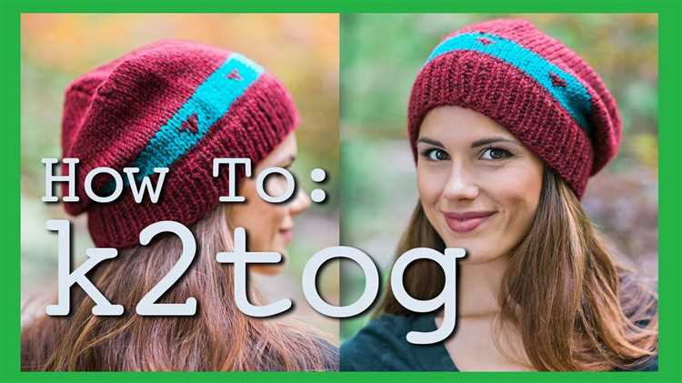 How to Knit k2tog