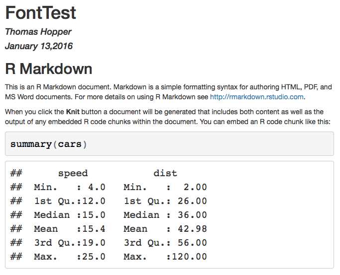 Getting Started with RMarkdown