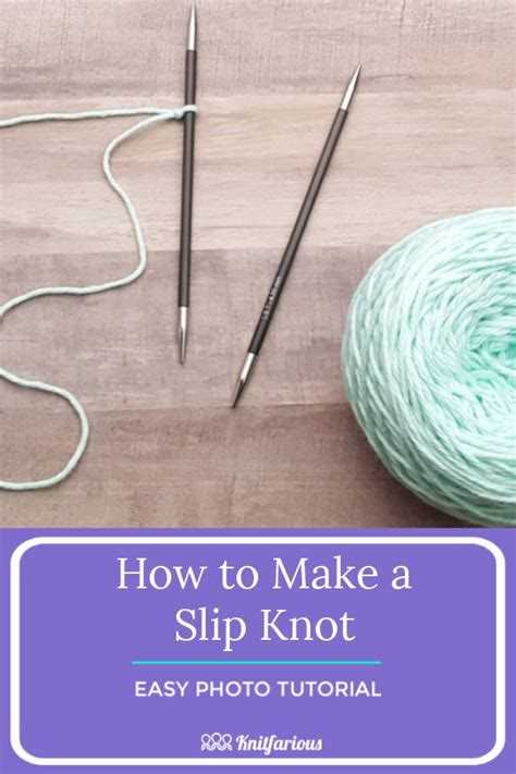 Learn how to knit slip knot