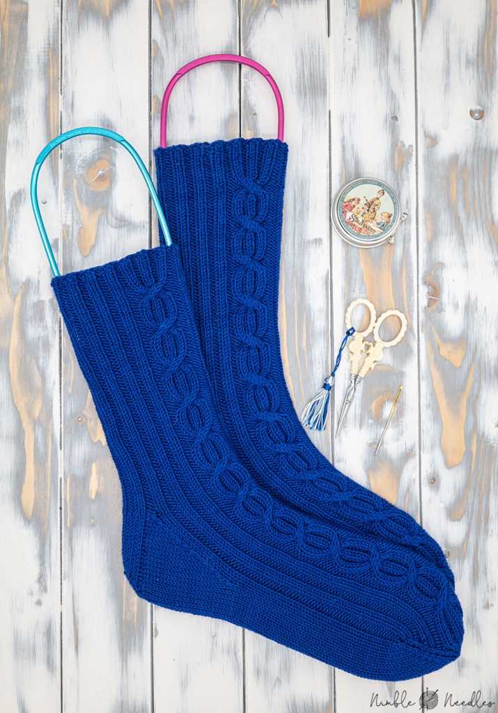 Knit the leg and create a heel flap