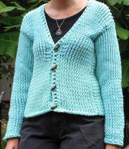 Learn how to loom knit a cardigan step by step