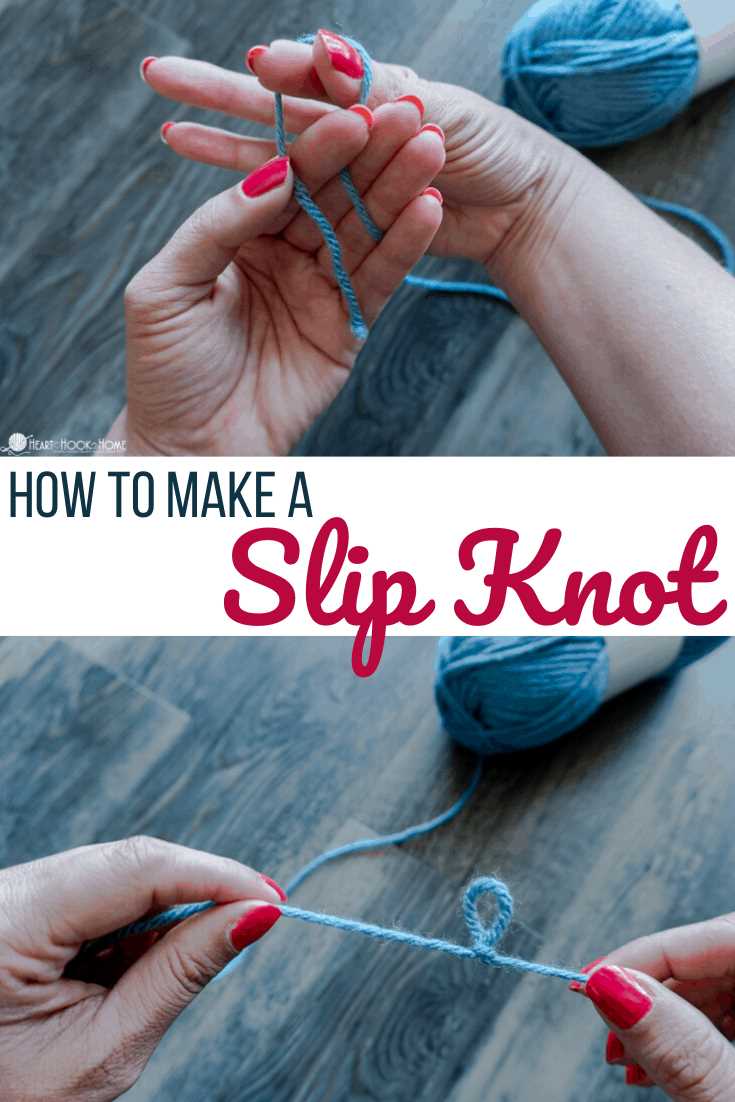 How to make a slip knot knitting