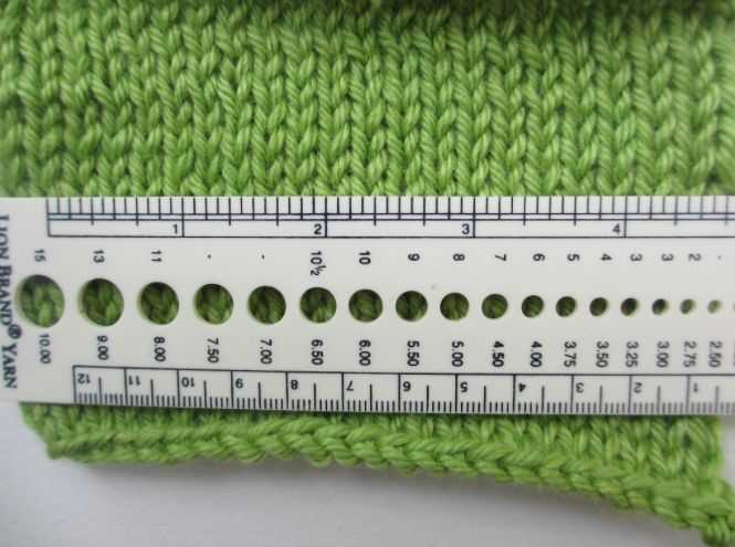 Tools needed for measuring knit gauge