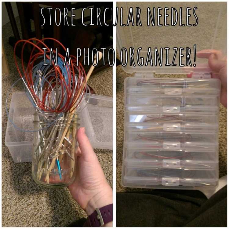 Tips for storing circular knitting needles