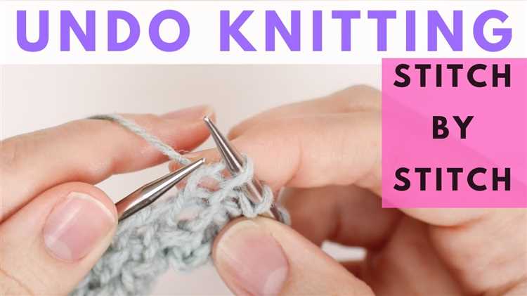 How to undo a knit stitch