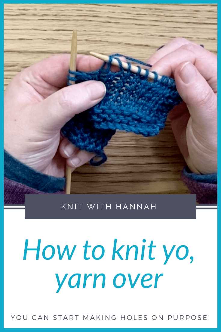 What does y o mean in knitting?